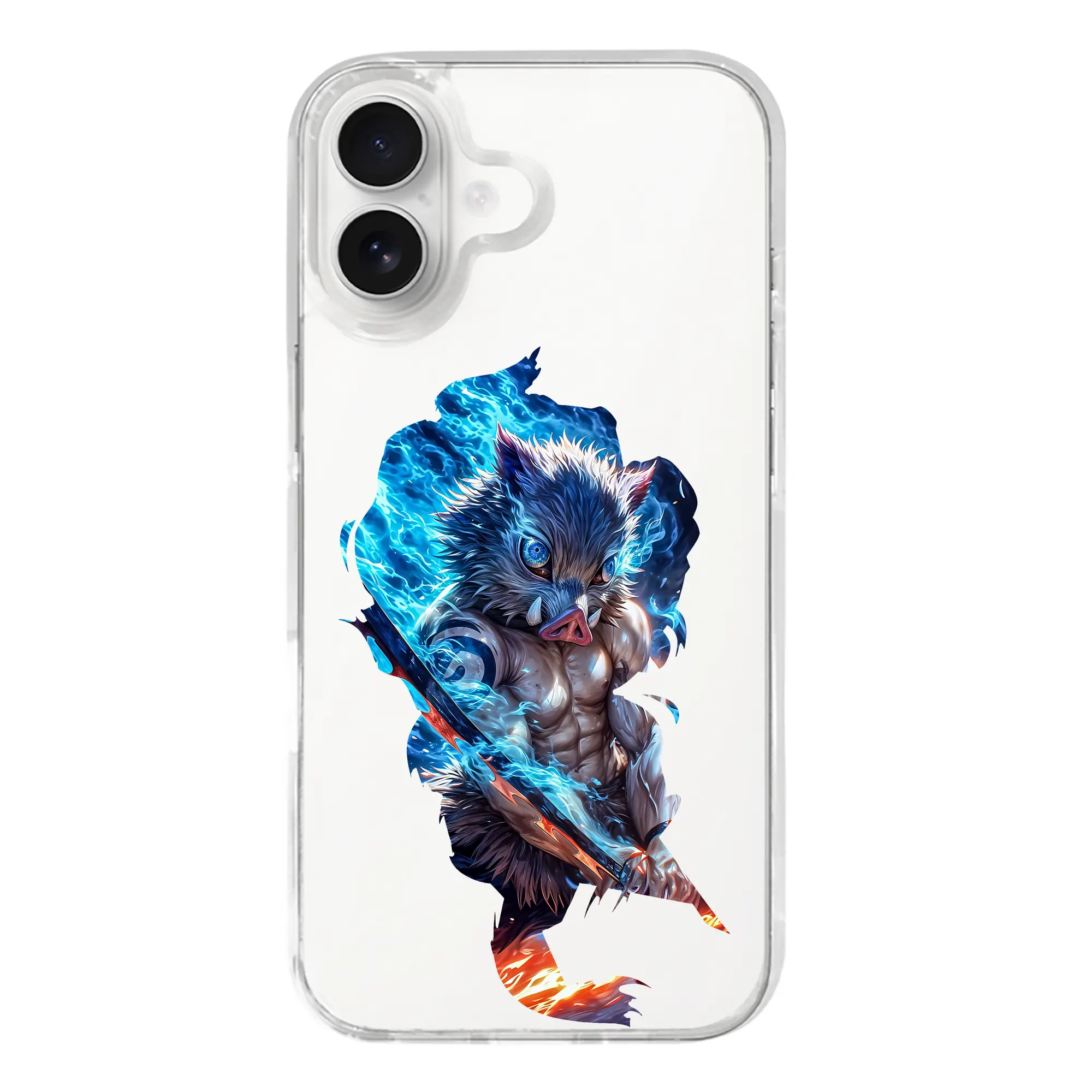 鬼滅の刃 グッズ,嘴平 伊之助 - iPhone 17シリーズ 透明スマホケース – 薄型・耐衝撃・精密フィット保護カバー